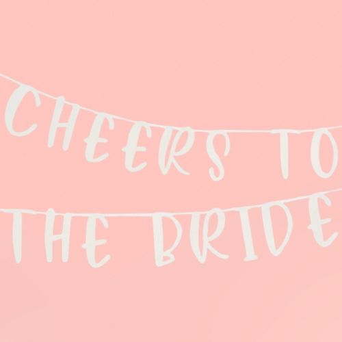 Cheers to the bride Girlande Blossom Girls Talking Tables