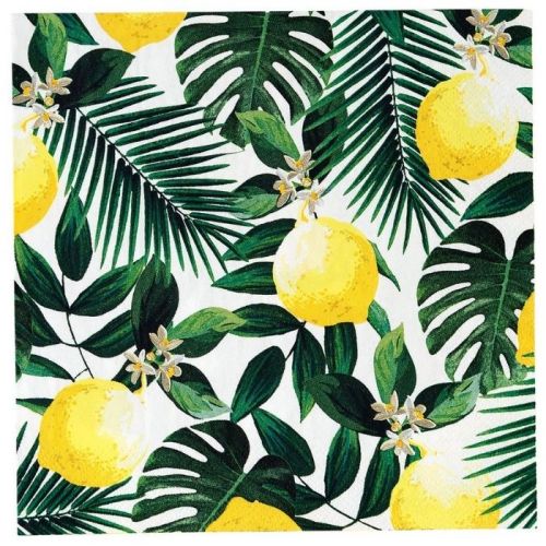 Servetten palm lemon Tropical (20st) Talking Tables