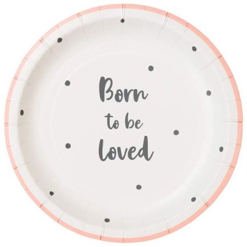 Teller Born To Be Loved Pink (12 Stk.) Talking Tables