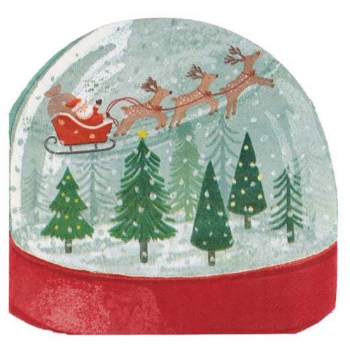 Merry Little Christmas Schneekugel-Servietten Ginger Ray