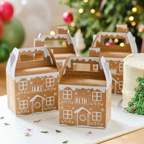 Merry Little Christmas Geschenkboxen (4 Stück) Ginger Ray