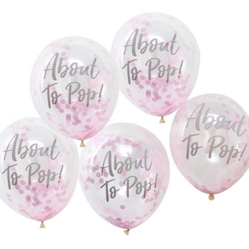 Konfetti Luftballons zum Platzen rosa Oh Baby! Ginger Ray