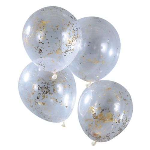 Konfetti Luftballons Glitter Gold (5Stk) Gold Weihnachten