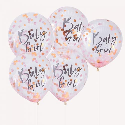 Konfetti Ballons Baby Girl Twinkle Twinkle (5Stk)Ginger Ray