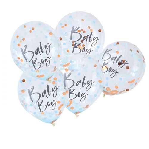 Konfetti Ballons Baby Boy Twinkle Twinkle (5Stk) Ginger Ray