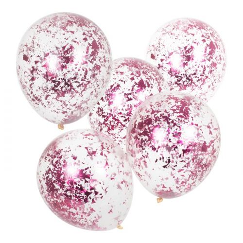 Konfetti Luftballons rosa Mix It Up (5Stk) Ginger Ray