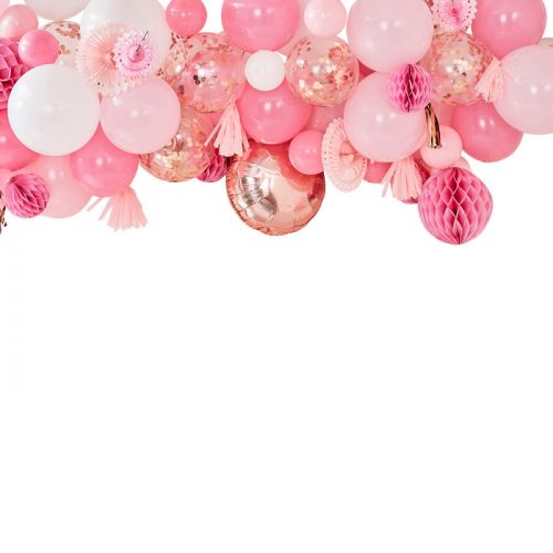 Ballonbogen mit Dekoration rosa Mix It Up Ginger Ray