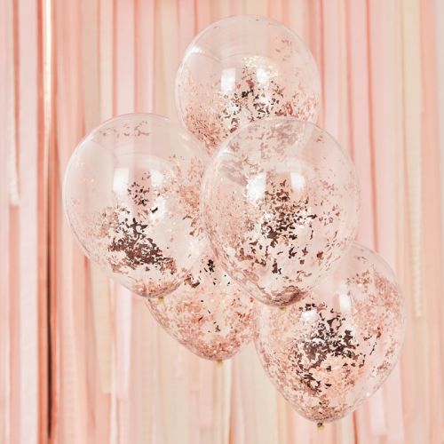 Confetti ballonnen rosé Mix It Up (5st) Ginger Ray