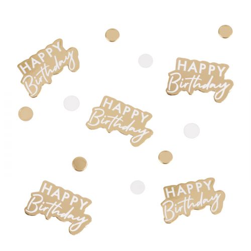 Tischkonfetti Happy Birthday gold Mix It Up Ginger Ray