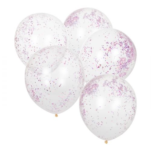 Ballons glitter pink Pamper Party (5Stk) Ginger Ray