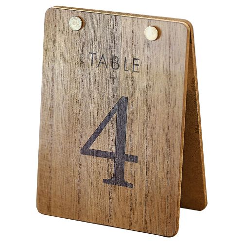 Tischnummern Holz Rustikale Romantik (12St.) Ginger Ray