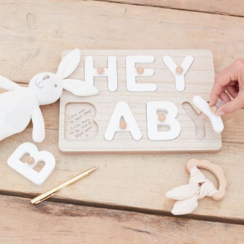 Puzzle-Gästebuch Hello Baby Ginger Ray