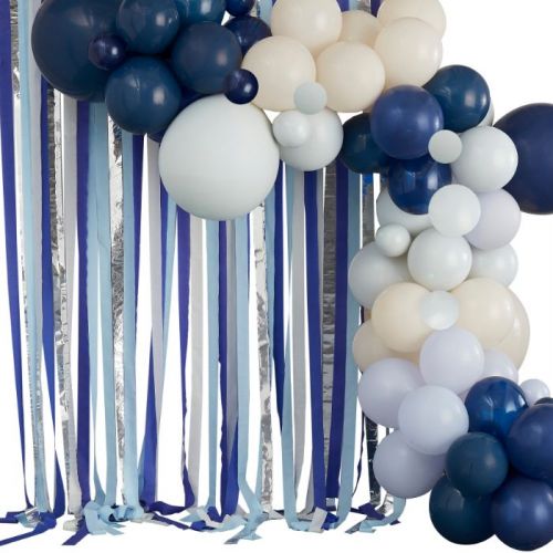 Hintergrund Ballons und Luftschlangen Mix it Up Blue Ginger Ray