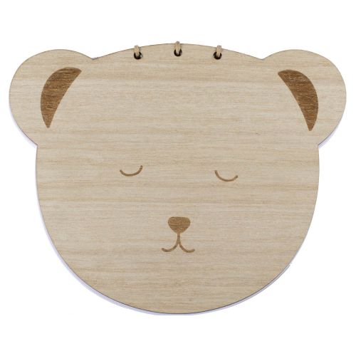 Gästebuch Babyparty Teddybär aus Holz Ginger Ray