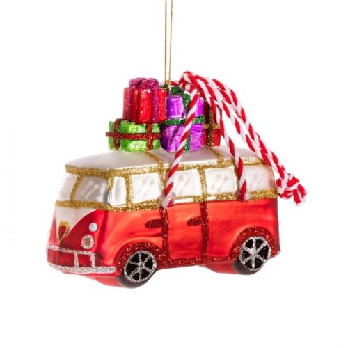 Wohnmobil-Weihnachtsanhänger mit Geschenken