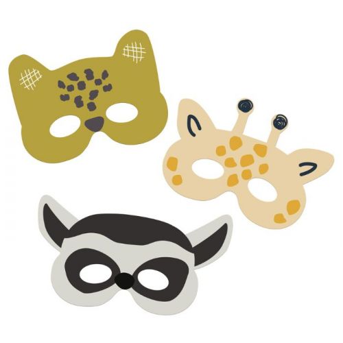Zoo Party Masken (6 Stück)