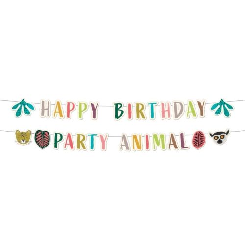 Happy Birthday Zoo Party Girlande