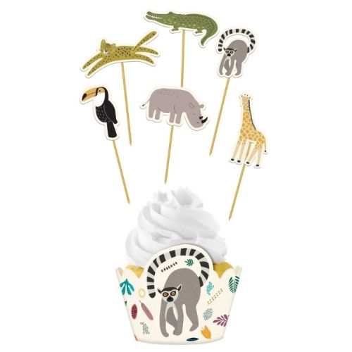 Cupcake Dekorationsset Zoo Party