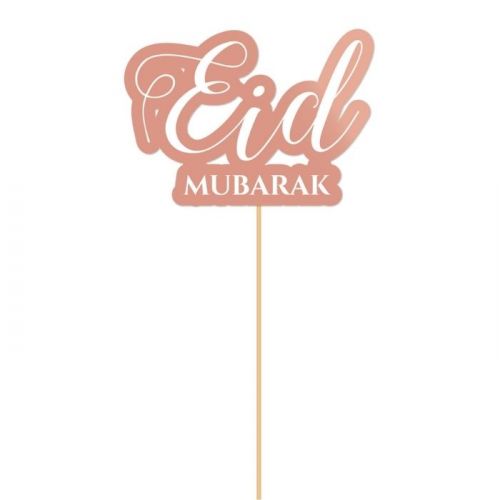 Taarttopper Eid Mubarak roségoud