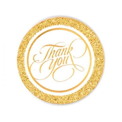 Thank You labels goud (20st)