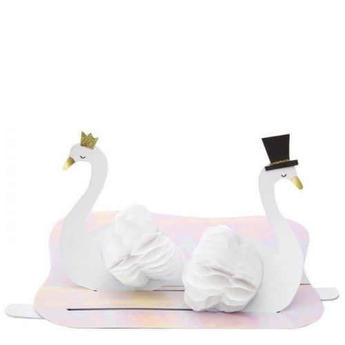 Wenskaart Swan Wedding Couple Meri Meri