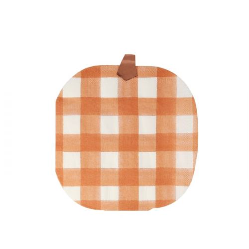Gingham Pumpkin Halloween-Servietten (16 Stück) Meri Meri