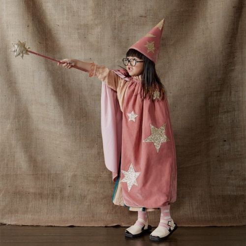 Zauberer-Kostüm-Set aus rosafarbenem Samt (3—6 Jahre) Meri Meri