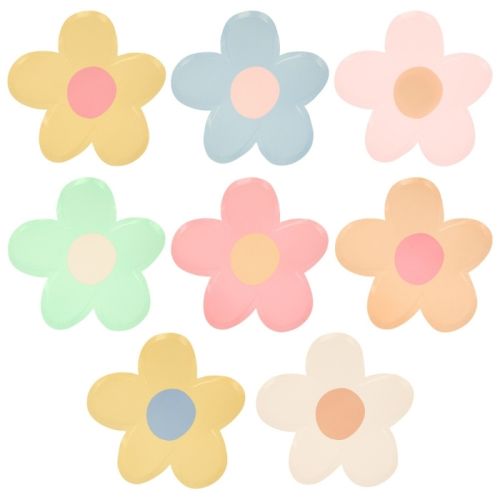 Teller Gänseblümchen Happy Flowers (8 Stück) Meri Meri