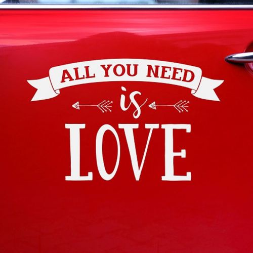 Autoaufkleber All You Need is Love weiß