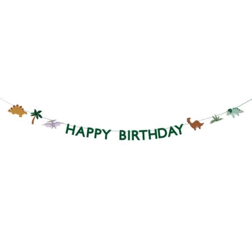 Happy Birthday Dinosaurier Girlande 3m