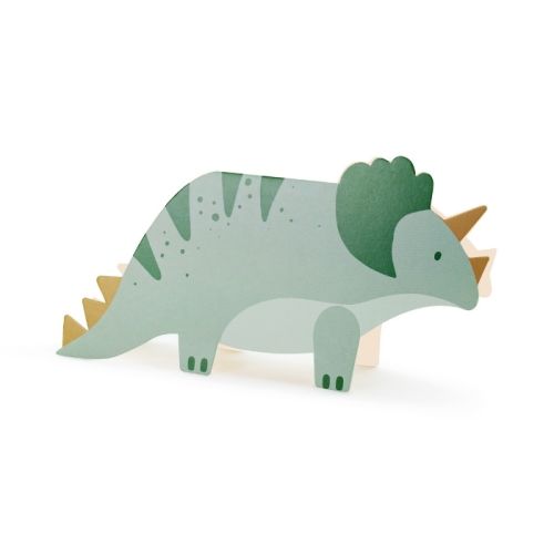 Einladungen Kinderparty Triceratops Dinosaurier (6 Stk.)
