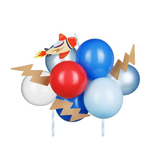 Tortenaufleger Luftballons Flugzeug Party