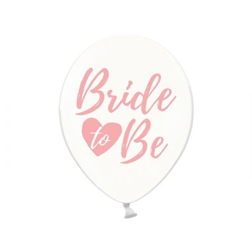 Transparente Ballons Bride To Be rosa (6 Stk.)