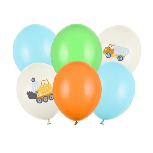 Luftballons mixen Arbeitsfahrzeuge Bau (6St.)
