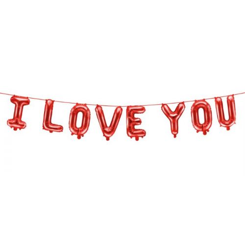 Folienballongirlande I Love You (210x35cm)