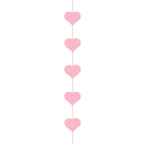 Girlande Herzen rosa (3m)