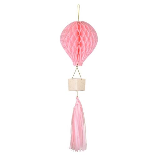 Honigwaben-Heißluftballon rosa
