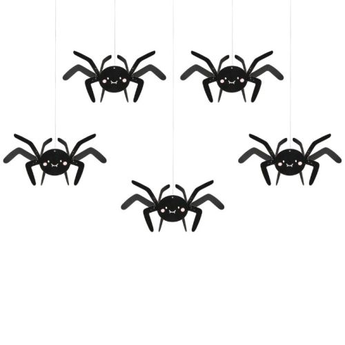 Spinnen zur Dekoration aus Papier (5 Stück)