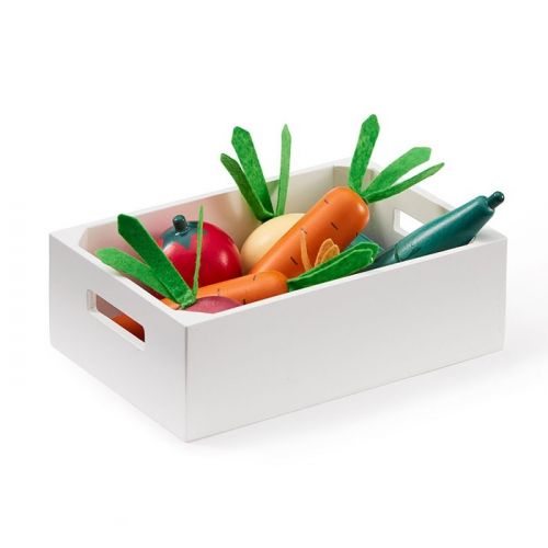 Houten kistje met groenten Kids Concept