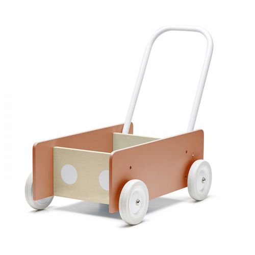 Houten loopwagen donker abrikoos Kids Concept