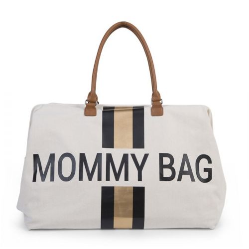 Mommy Bag groot canvas zwart-goud Childhome