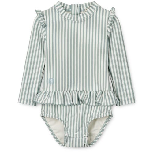 Liewood Langarm-Schwimmanzug Sille stripe meerblau/weiß