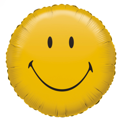 Gelber Smiley Folienballon (45cm)