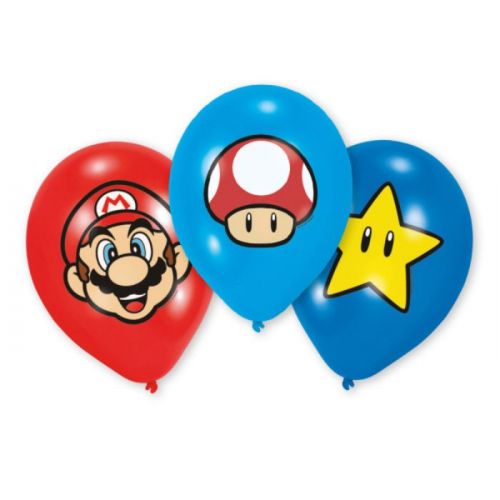 Luftballons Super Mario (6 Stk.)