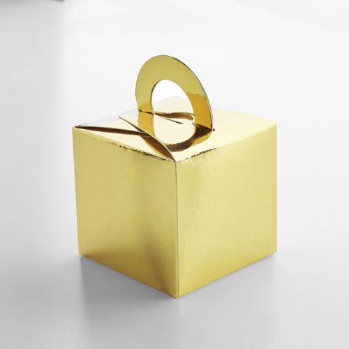 Ballongewicht Geschenkbox Gold (5Stk) Hootyballoo