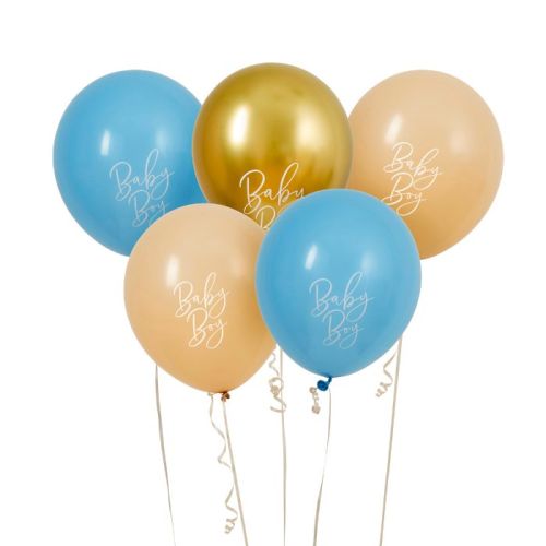 Blauer Ballon für die Babyparty, gemischt (5 Stück) Hootyballoo