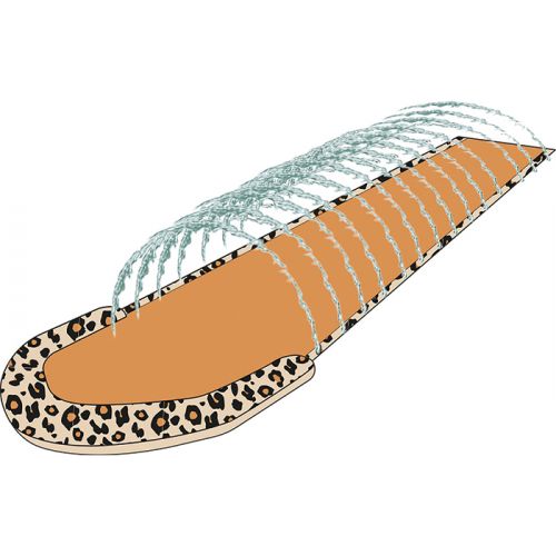 Swim Essentials einzelne Wasserrutsche beige Leopard Sprinkler
