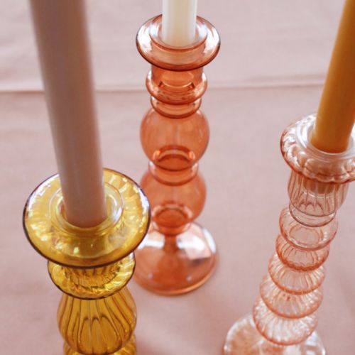 Kerzenständer Classic Glas koralle À La
