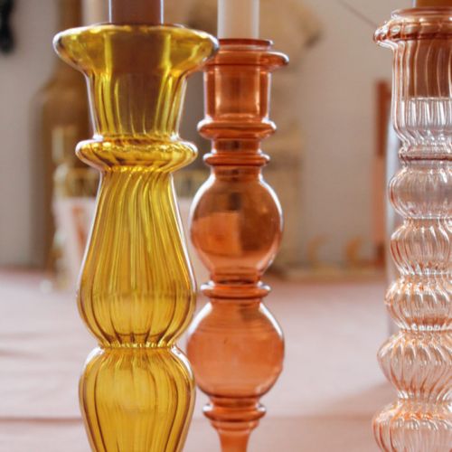 Kerzenständer Classic Glas Senf À La