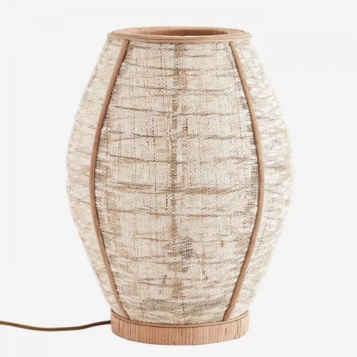 Madam Stoltz Tafellamp bamboe/linnen naturel